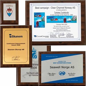 Varde plakett i 7 størrelser