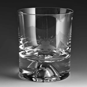 Glittertind whiskeyglass 10 cm med eget sandblåst motiv