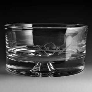 Glittertind bolle bredde 17 cm med eget sandblåst motiv