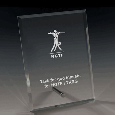 Glass m/sandblåst motiv