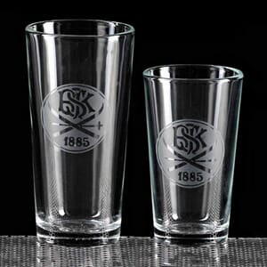 Cana glass i 2 størrelser med eget trykt motiv