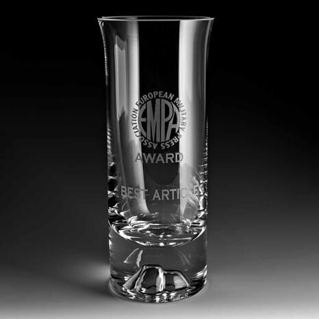 Glittertind glass og vase i 8 størrelser med eget trykt motiv