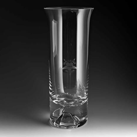 Glittertind glass og vase i 8 størrelser med eget trykt motiv