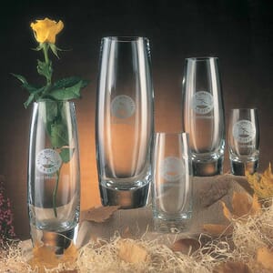 Rondane glassvase i 6 størrelser med eget trykt motiv