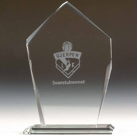 Trysil glass plakett i 4 størrelser med eget trykt motiv