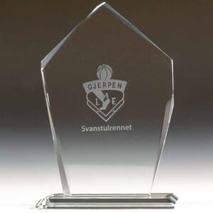 Trysil glass plakett i 4 størrelser med eget trykt motiv