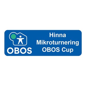 Rektangulært vinylskilt med egen logo og tekst