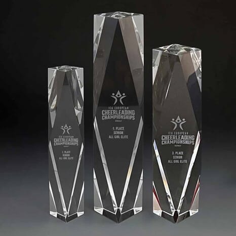 Evenes krystall i 3 størrelser