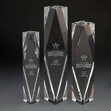 Evenes krystall i 3 størrelser