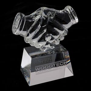 Handshake krystall 16 cm