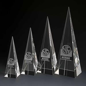 Kairo krystall trofe i 4 størrelser