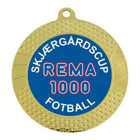 Malaga medalje, gull 70 mm med eget vinylmotiv