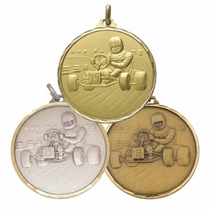 Gokart medalje i messing 42 mm