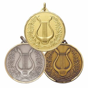 Musikk medalje i messing 42 mm