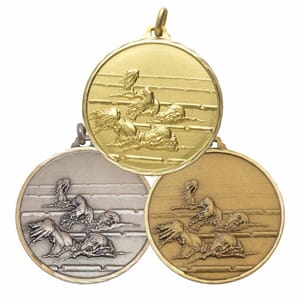 Svømming medalje i messing 42 mm