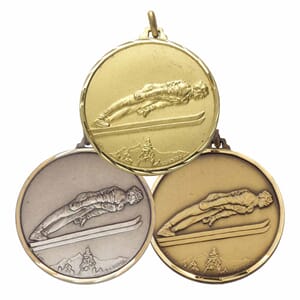 Skihopp medalje i messing 42 mm
