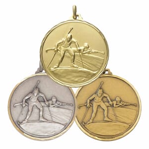 Skiskyting medalje i messing 42 mm