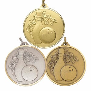 Bowling medalje i messing 42 mm