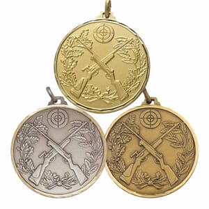 Skyting medalje i messing 42 mm