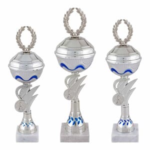 Boston pokaler med lokk i 3 størrelser