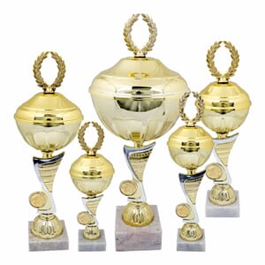 Orlando pokaler med lokk i 8 størrelser