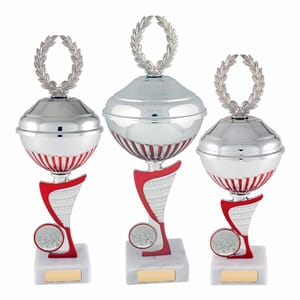 Drammen pokaler med lokk i 4 størrelser