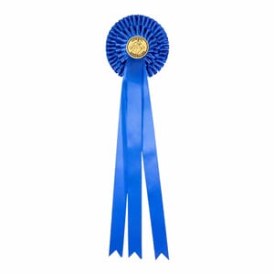 Blå rosett 58 cm