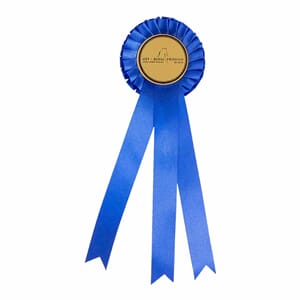 Blå rosett 25 cm