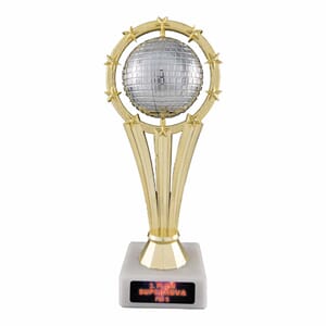 Disco statuett 18 cm med eget vinylmotiv