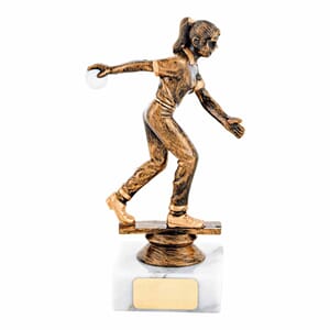 Bowling dame statuett 14 cm